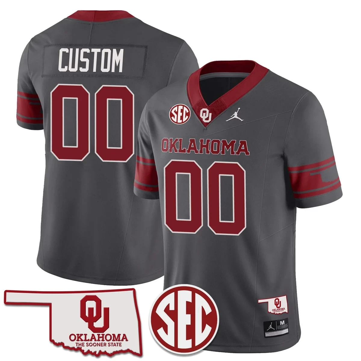 Custom Oklahoma Sooners 2024 Limited Jersey – SEC Patch – All Stitched
