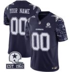 Cowboys Pattern Style Vapor Limited Custom Jersey – All Stitched