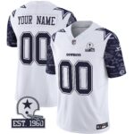 Cowboys Pattern Style Vapor Limited Custom Jersey – All Stitched