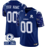 Cowboys Pattern Style Vapor Limited Custom Jersey – All Stitched