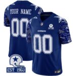 Cowboys Pattern Style Vapor Limited Custom Jersey – All Stitched