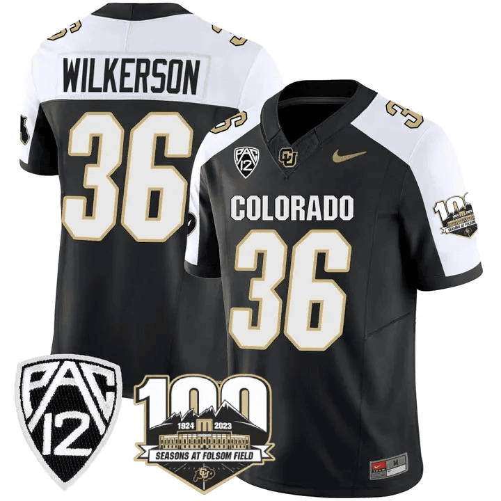 Men’s Colorado Buffaloes 100th Seasons At Folsom Field Patch Vapor Limited Jersey V2 ?All Stitched