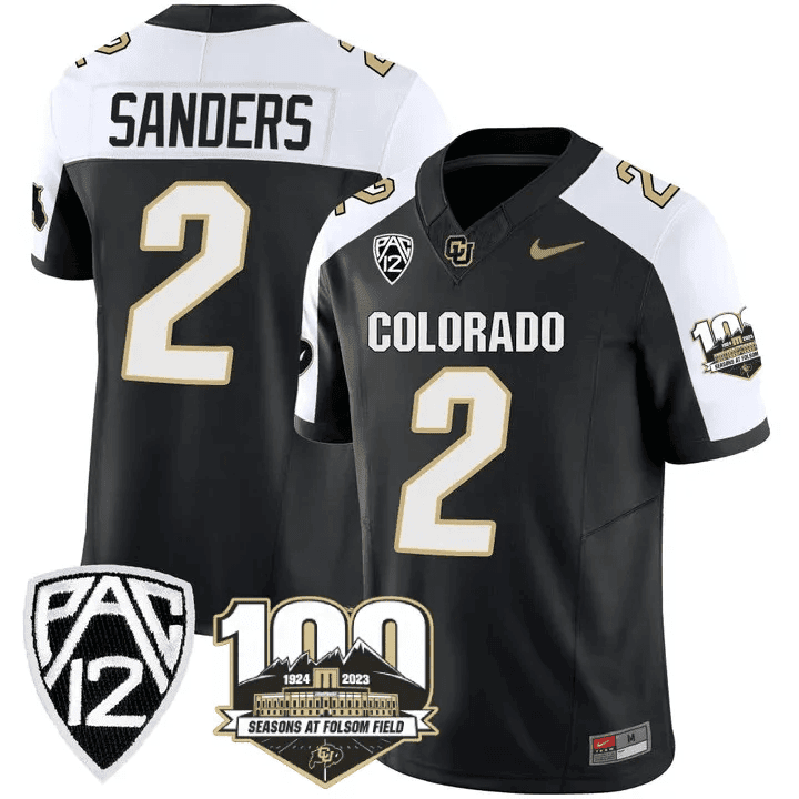 Men’s Colorado Buffaloes 100th Seasons At Folsom Field Patch Vapor Limited Jersey V2 ?All Stitched