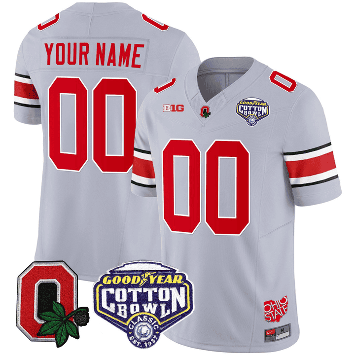 Ohio State Buckeyes Good Year Cotton Bowl Patch Custom Jersey – All Stitched