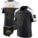 Men’s Ohio State Buckeyes 2023 Vapor Limited Gold Jersey – Ohio Patch – All Stitched