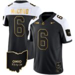 Men’s Ohio State Buckeyes 2023 Vapor Limited Gold Jersey – Ohio Patch – All Stitched