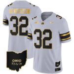 Men’s Ohio State Buckeyes 2023 Vapor Limited Gold Jersey – Ohio Patch – All Stitched