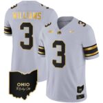 Men’s Ohio State Buckeyes 2023 Vapor Limited Gold Jersey – Ohio Patch – All Stitched