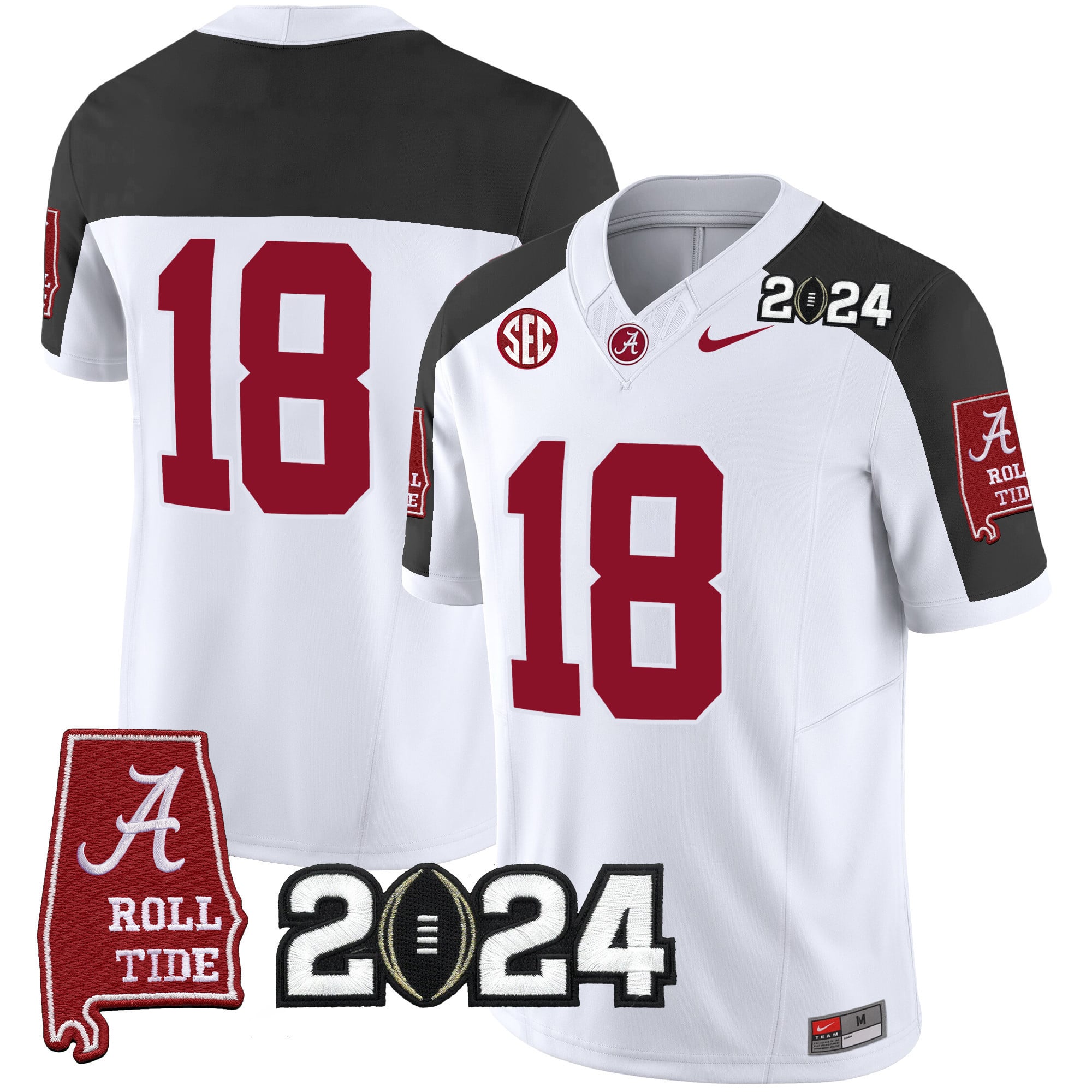 Men’s Alabama Crimson Tide 2024 Vapor Limited Jersey – All Stitched