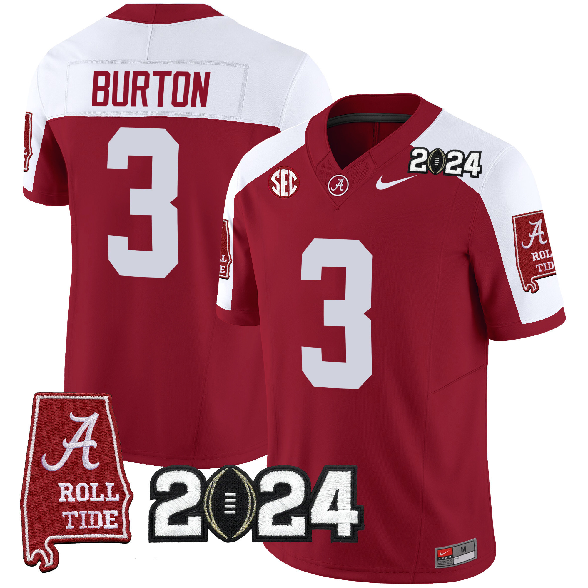 Men’s Alabama Crimson Tide 2024 Vapor Limited Jersey – All Stitched