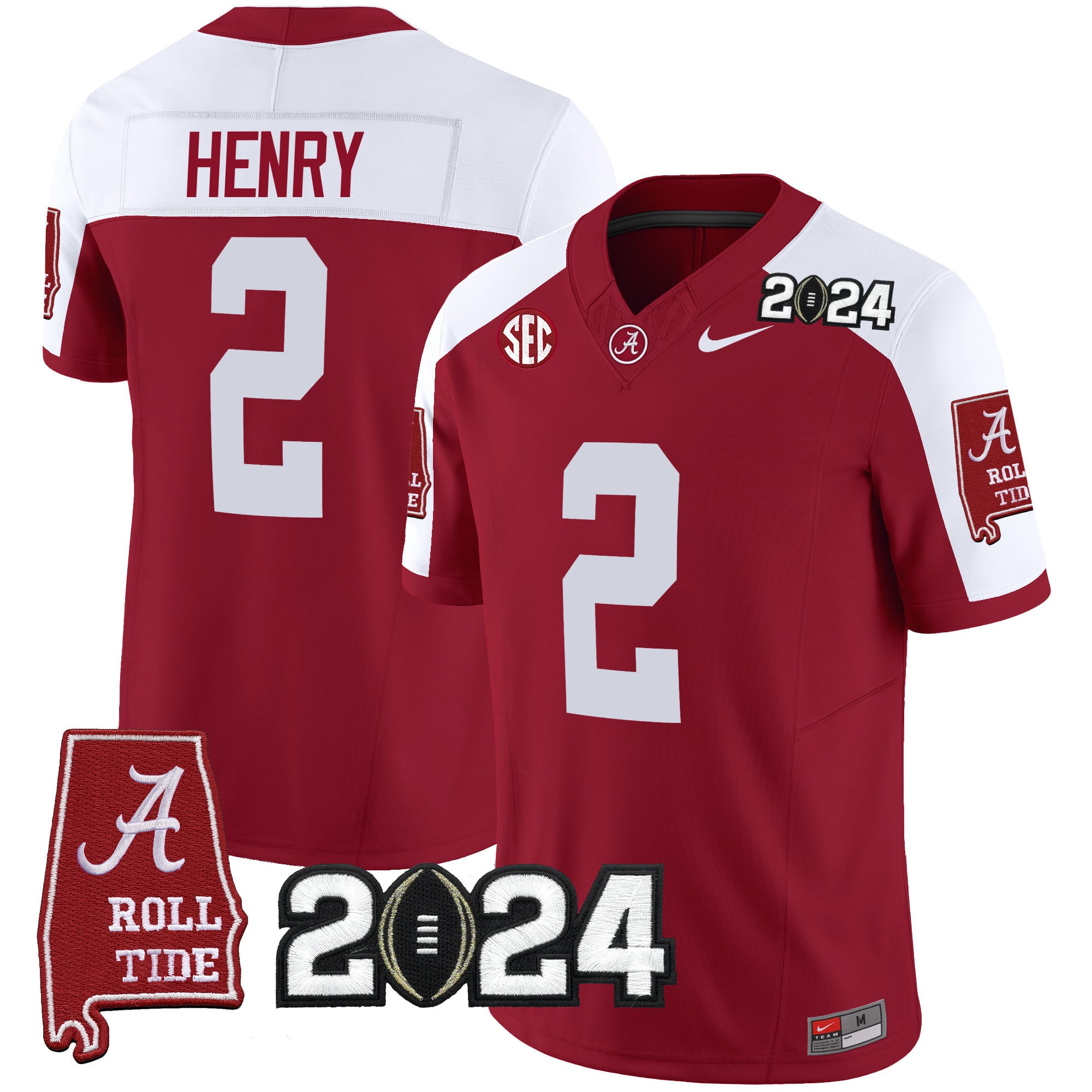 Men’s Alabama Crimson Tide 2024 Vapor Limited Jersey – All Stitched