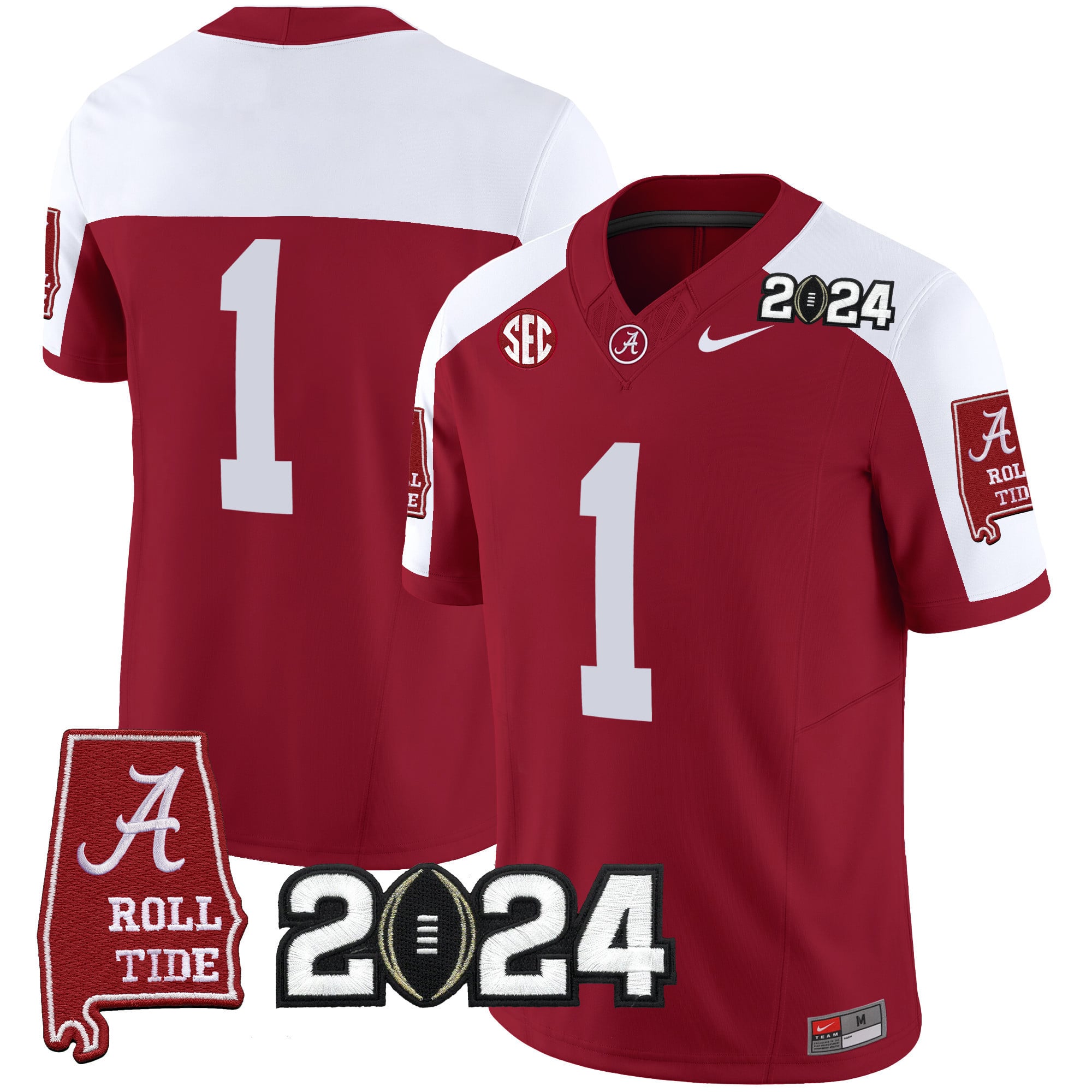 Men’s Alabama Crimson Tide 2024 Vapor Limited Jersey – All Stitched