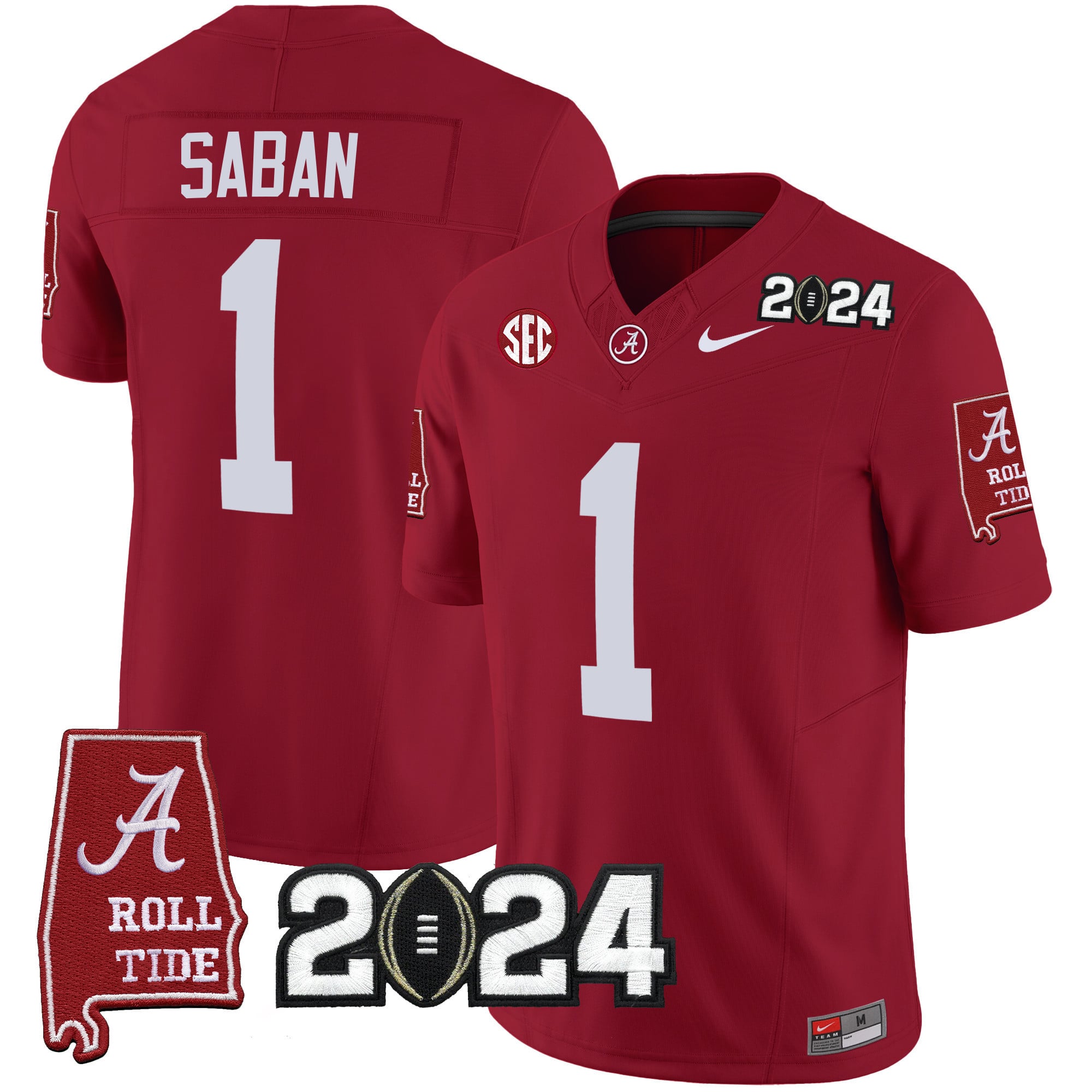 Men’s Alabama Crimson Tide 2024 Vapor Limited Jersey – All Stitched