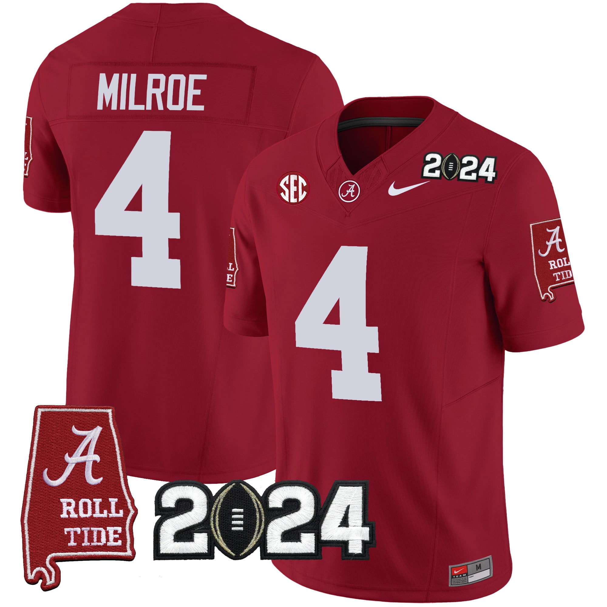 Men’s Alabama Crimson Tide 2024 Vapor Limited Jersey – All Stitched