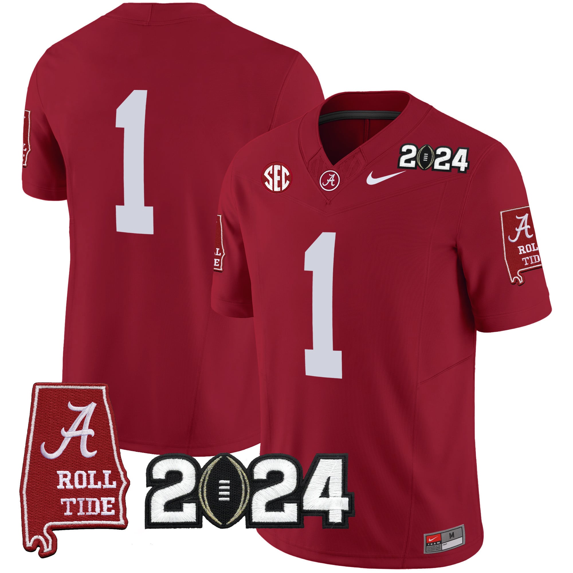 Men’s Alabama Crimson Tide 2024 Vapor Limited Jersey – All Stitched