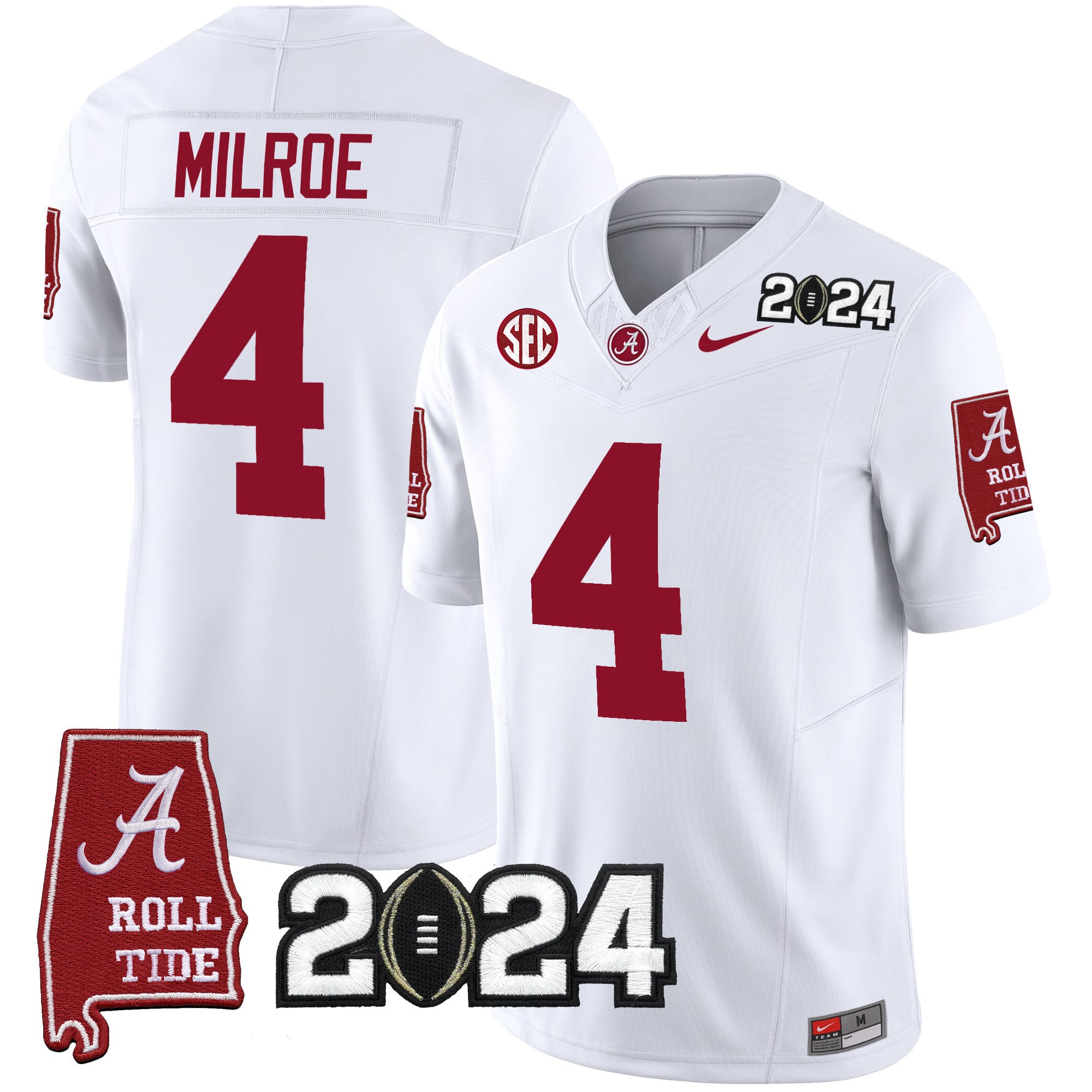 Men’s Alabama Crimson Tide 2024 Vapor Limited Jersey – All Stitched