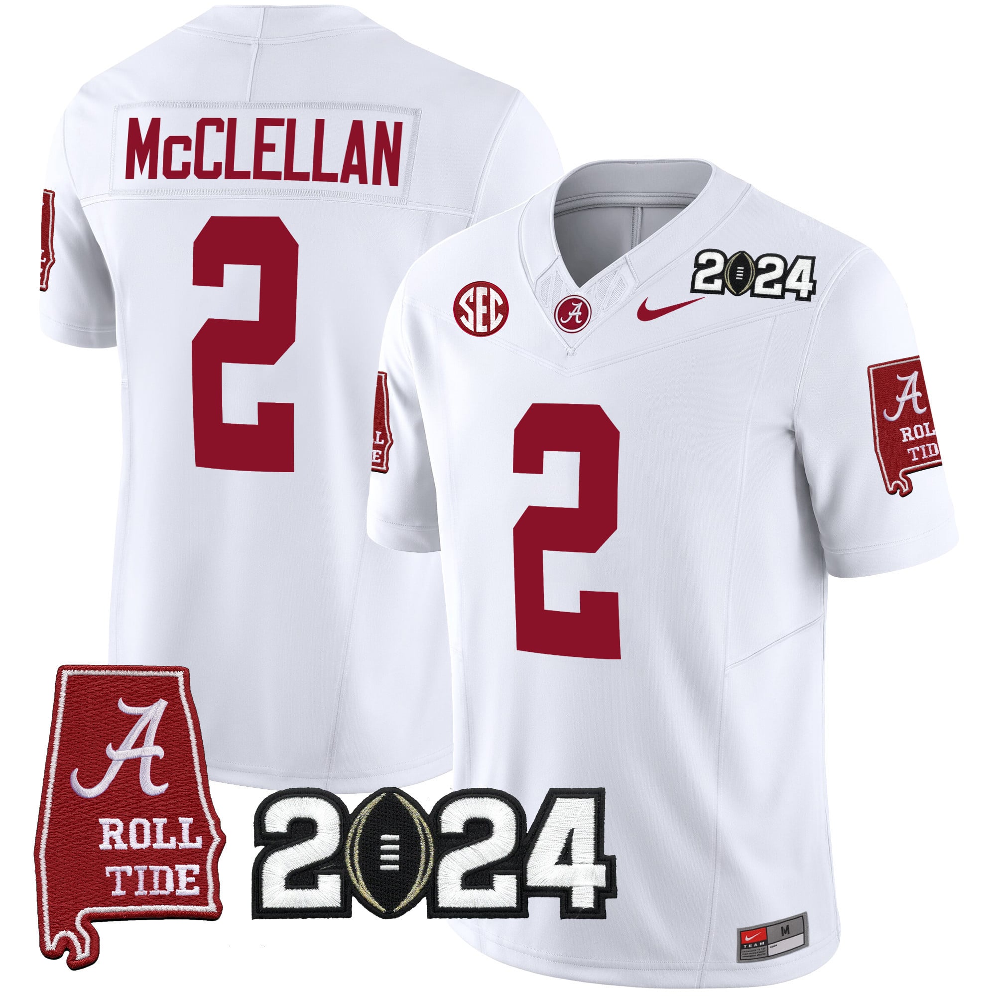 Men’s Alabama Crimson Tide 2024 Vapor Limited Jersey – All Stitched