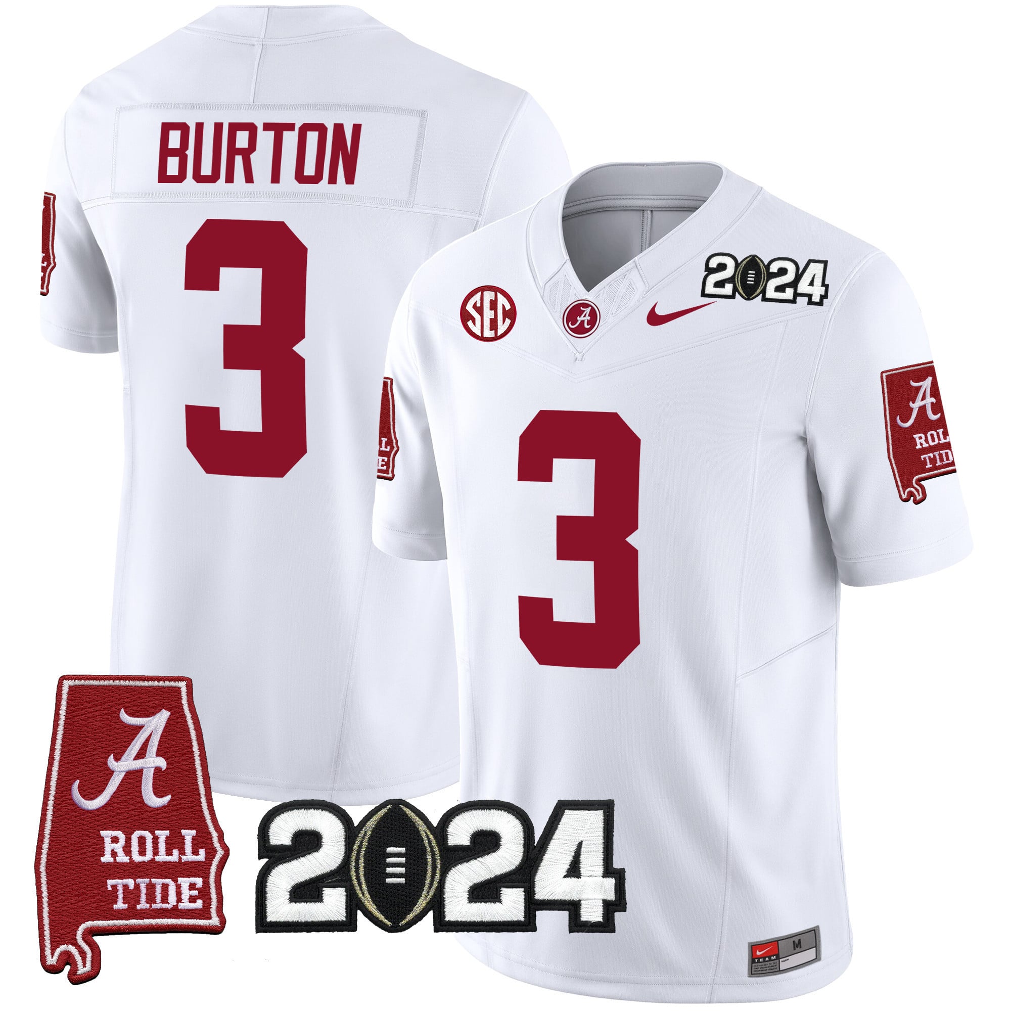 Men’s Alabama Crimson Tide 2024 Vapor Limited Jersey – All Stitched