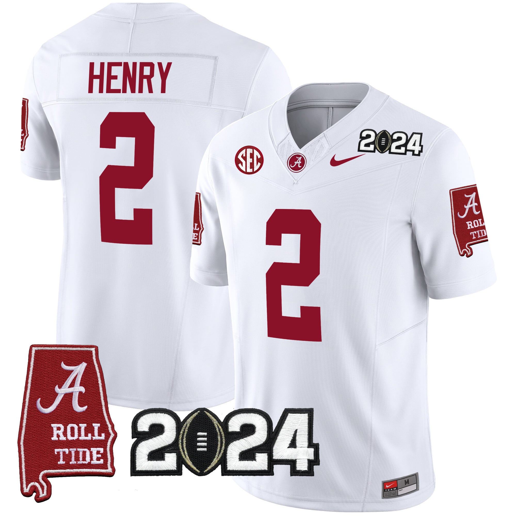 Men’s Alabama Crimson Tide 2024 Vapor Limited Jersey – All Stitched