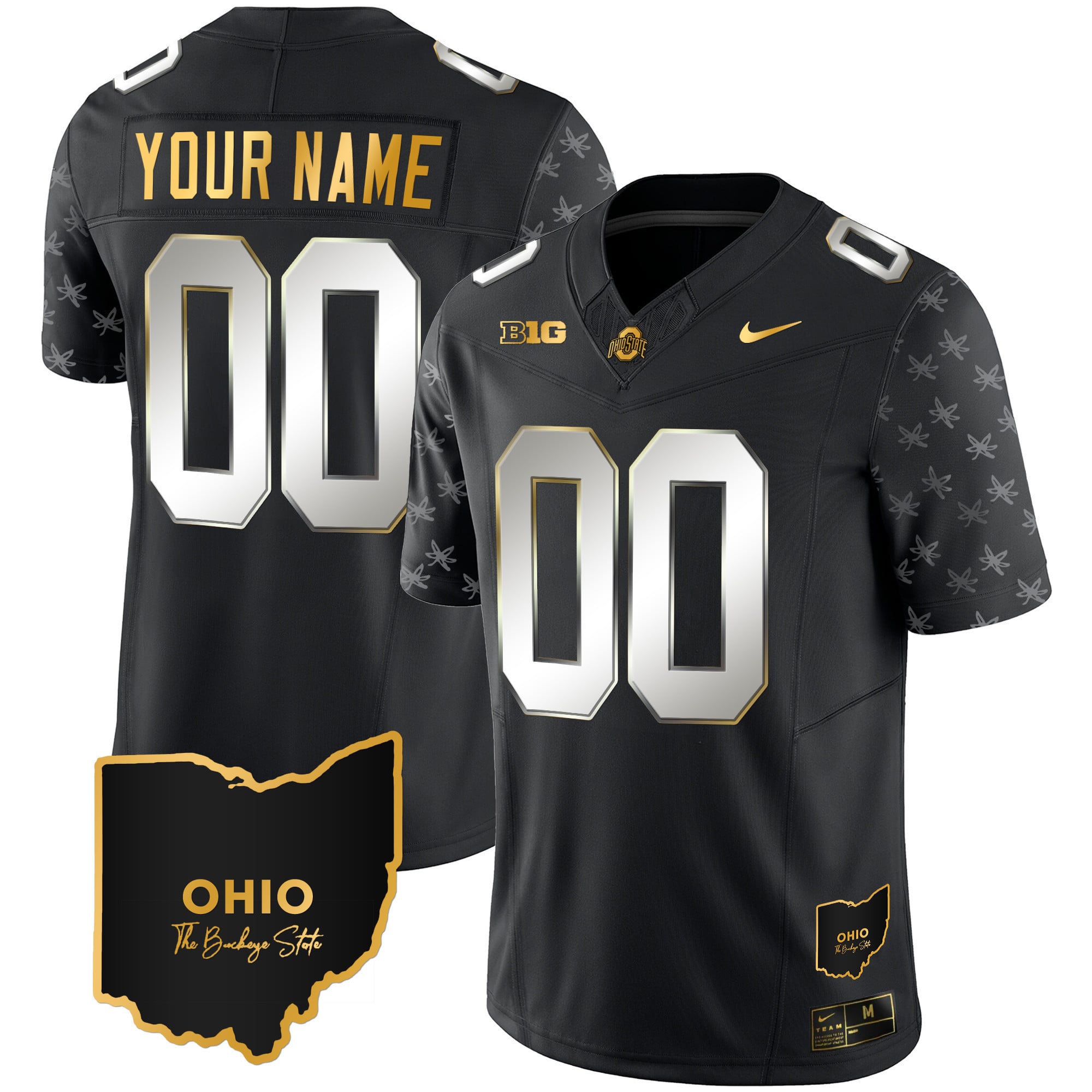 Ohio State Buckeyes 2023 Alternate Gold Custom Jersey – Stitched