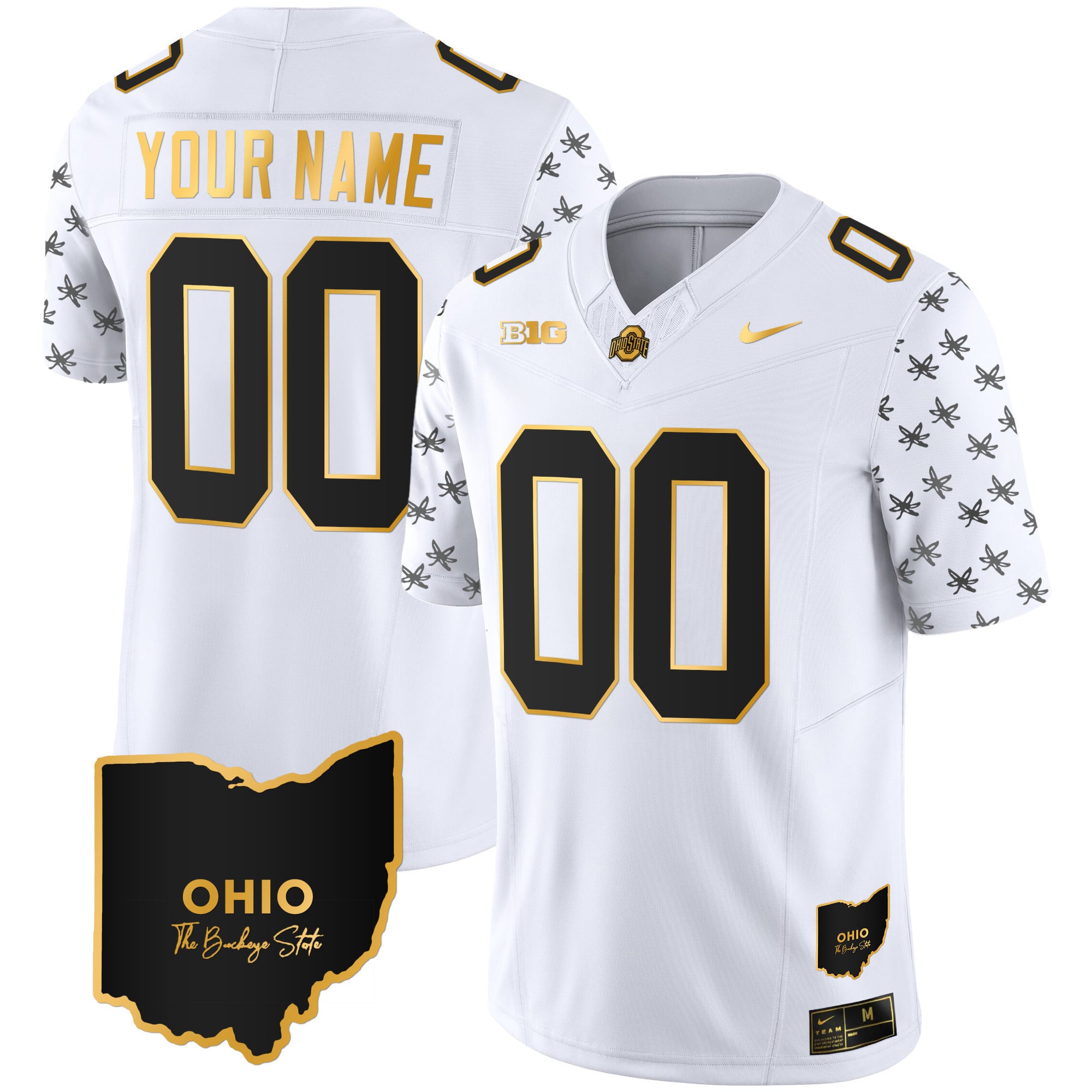 Ohio State Buckeyes 2023 Alternate Gold Custom Jersey – Stitched