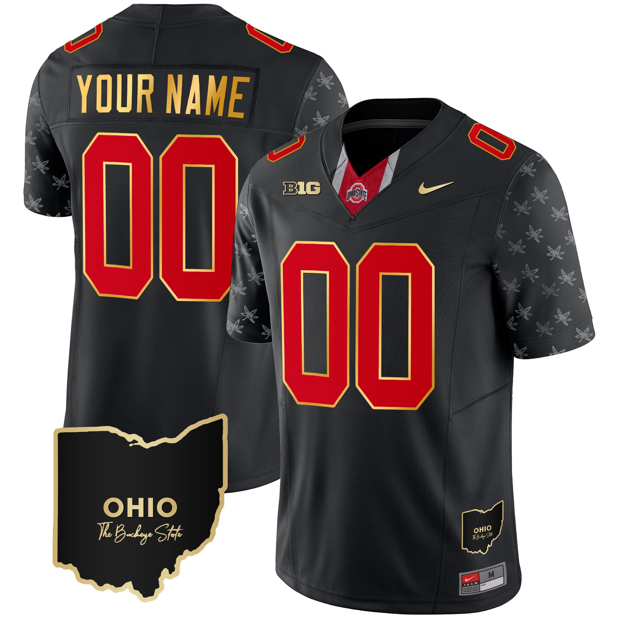 Ohio State Buckeyes 2023 Alternate Gold Custom Jersey – Stitched