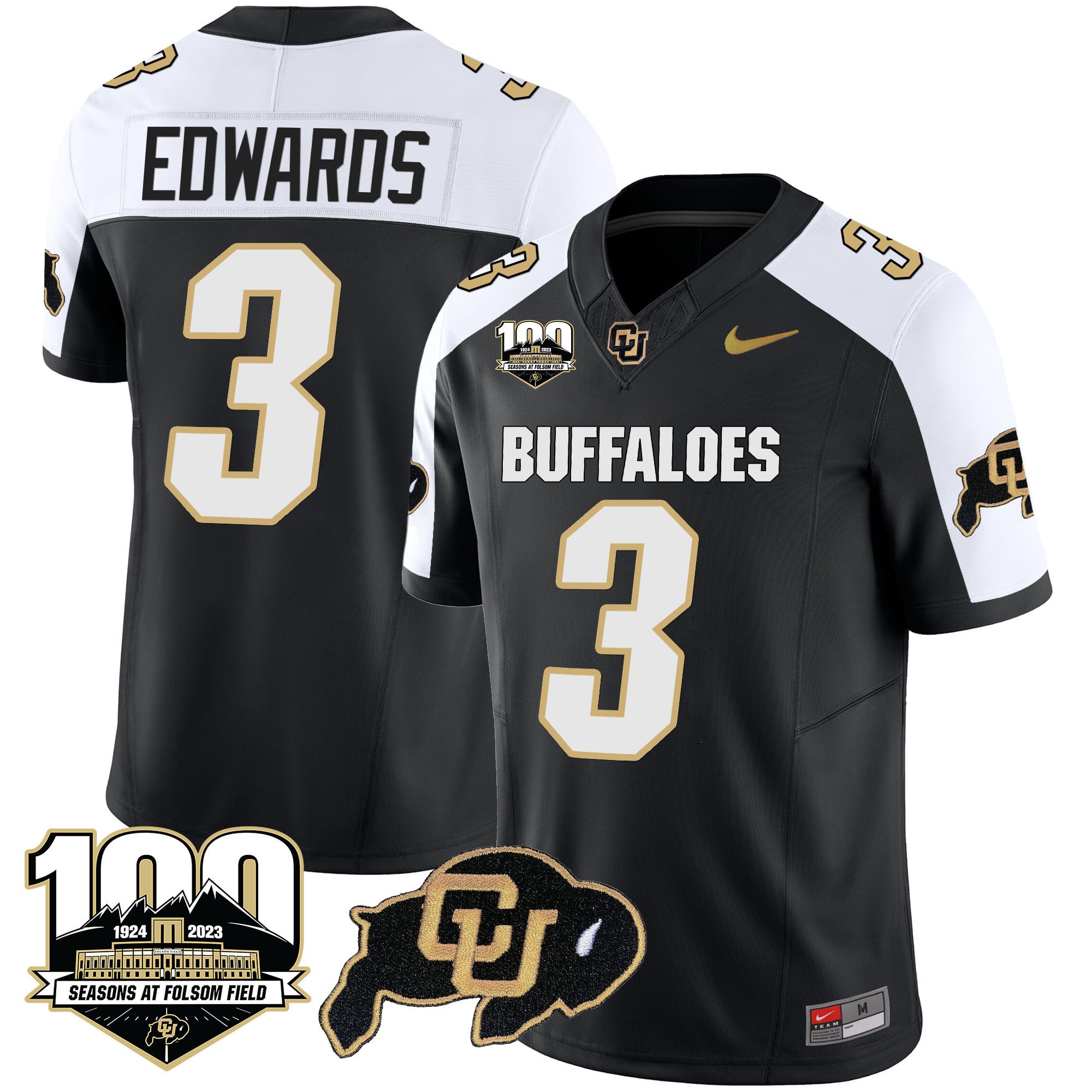 Men’s Colorado Buffaloes 100 Seasons Patch Vapor Limited Jersey – All Stitched