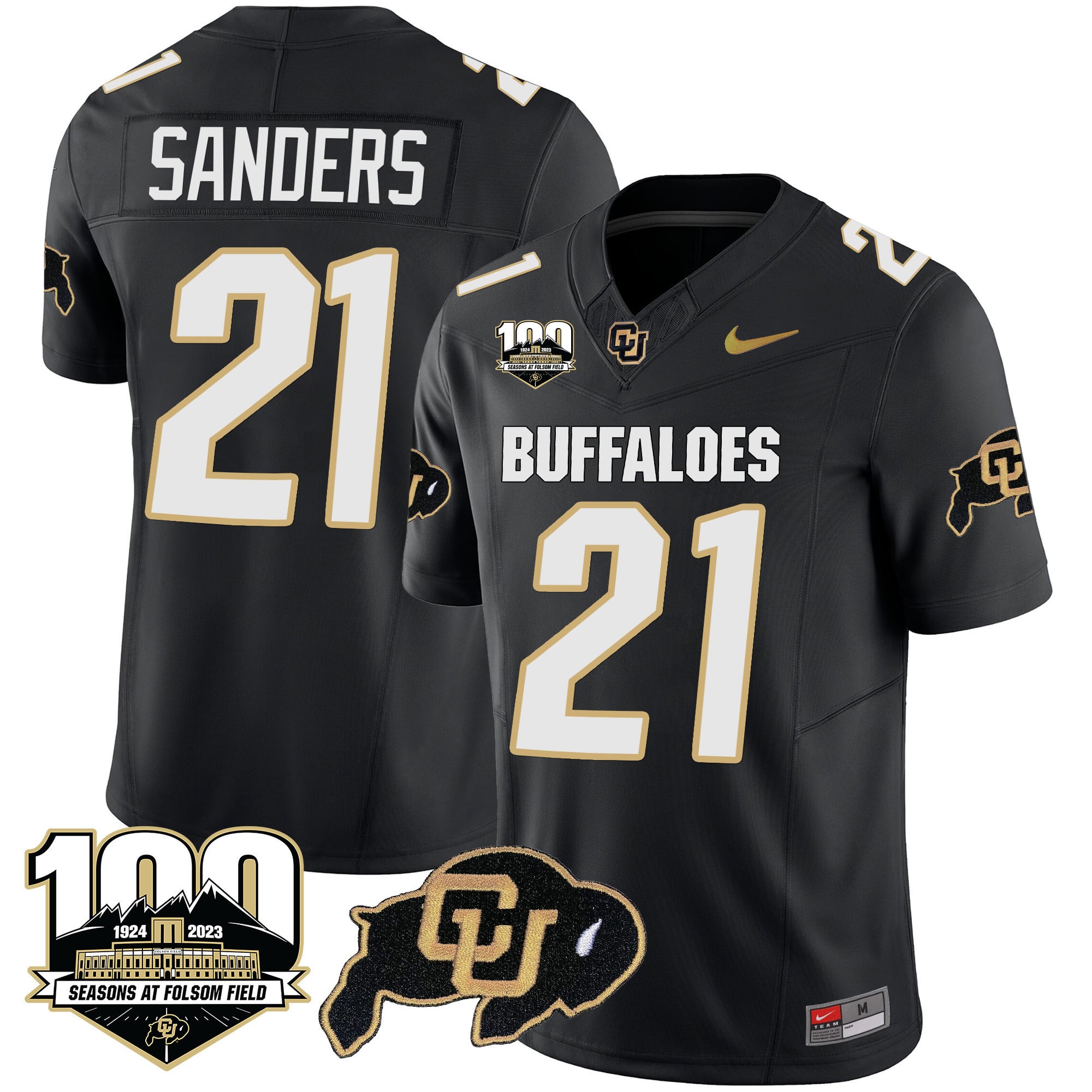 Men’s Colorado Buffaloes 100 Seasons Patch Vapor Limited Jersey – All Stitched