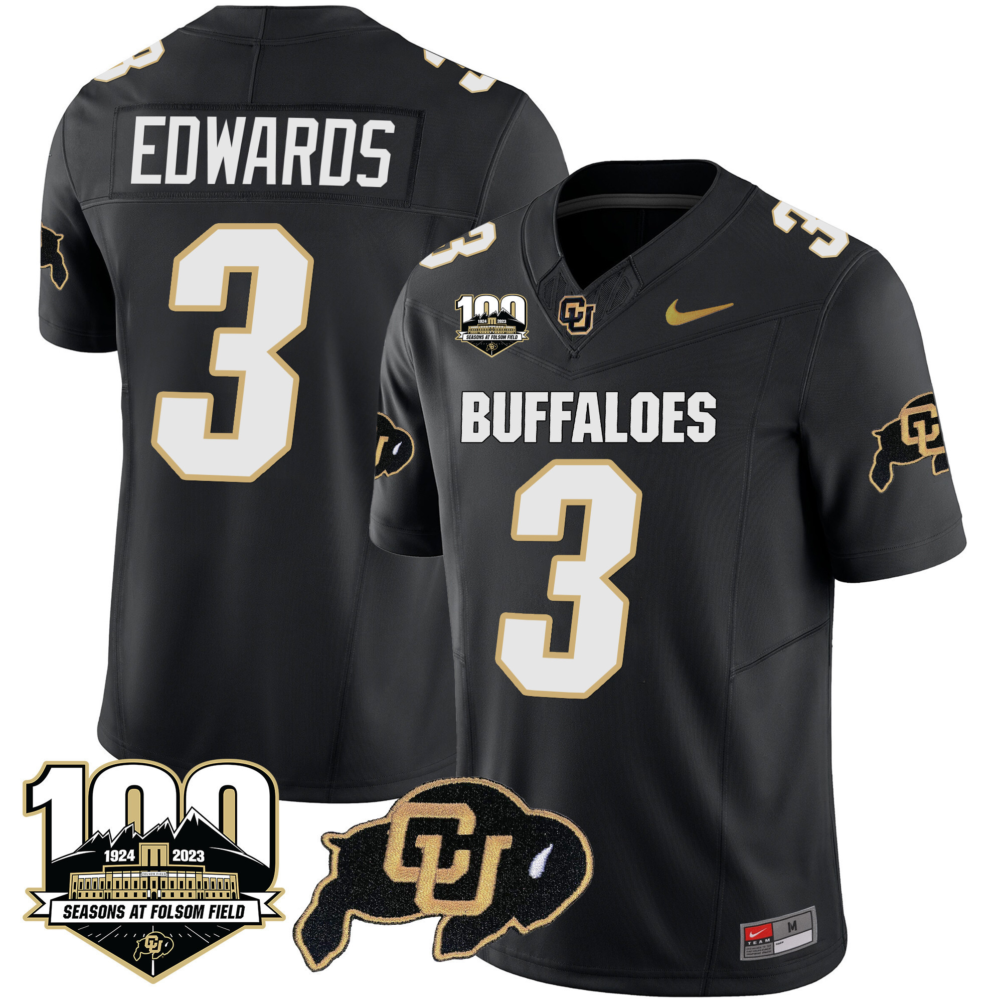 Men’s Colorado Buffaloes 100 Seasons Patch Vapor Limited Jersey – All Stitched