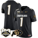 Men’s Colorado Buffaloes 100 Seasons Patch Vapor Limited Jersey – All Stitched
