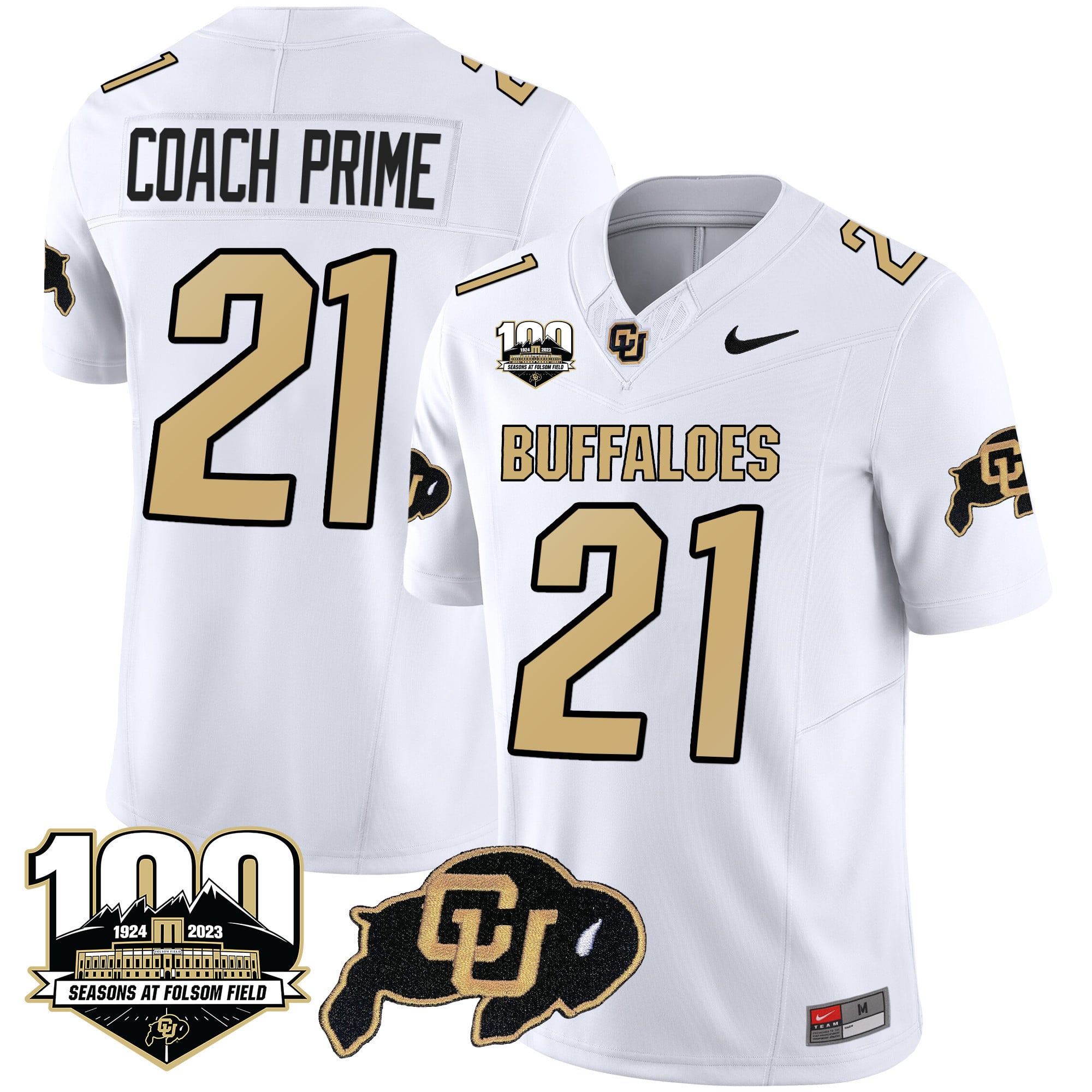 Men’s Colorado Buffaloes 100 Seasons Patch Vapor Limited Jersey – All Stitched