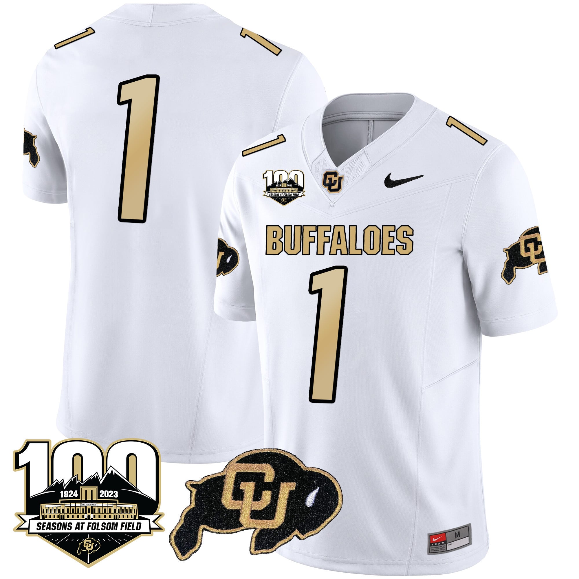 Men’s Colorado Buffaloes 100 Seasons Patch Vapor Limited Jersey – All Stitched