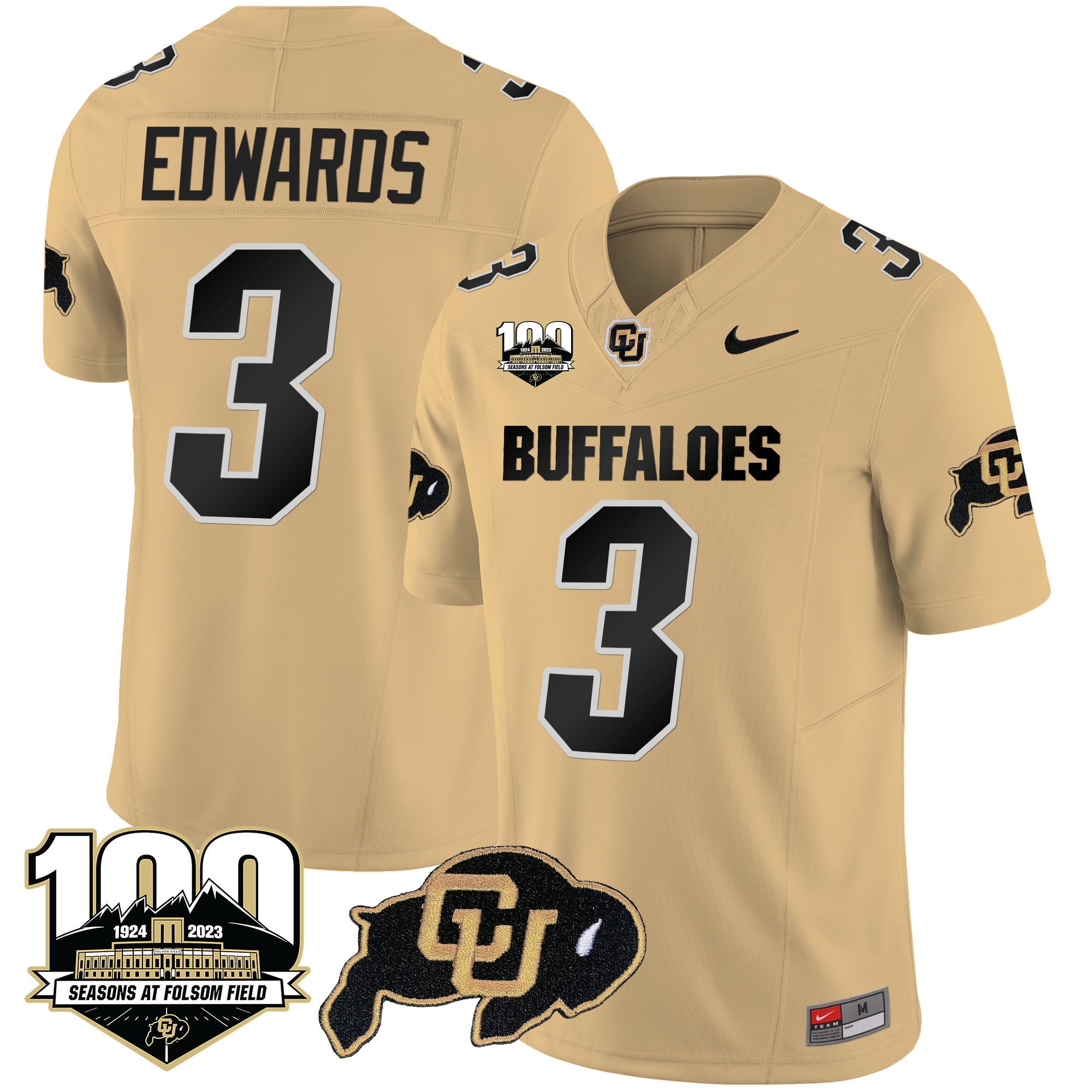 Men’s Colorado Buffaloes 100 Seasons Patch Vapor Limited Jersey – All Stitched