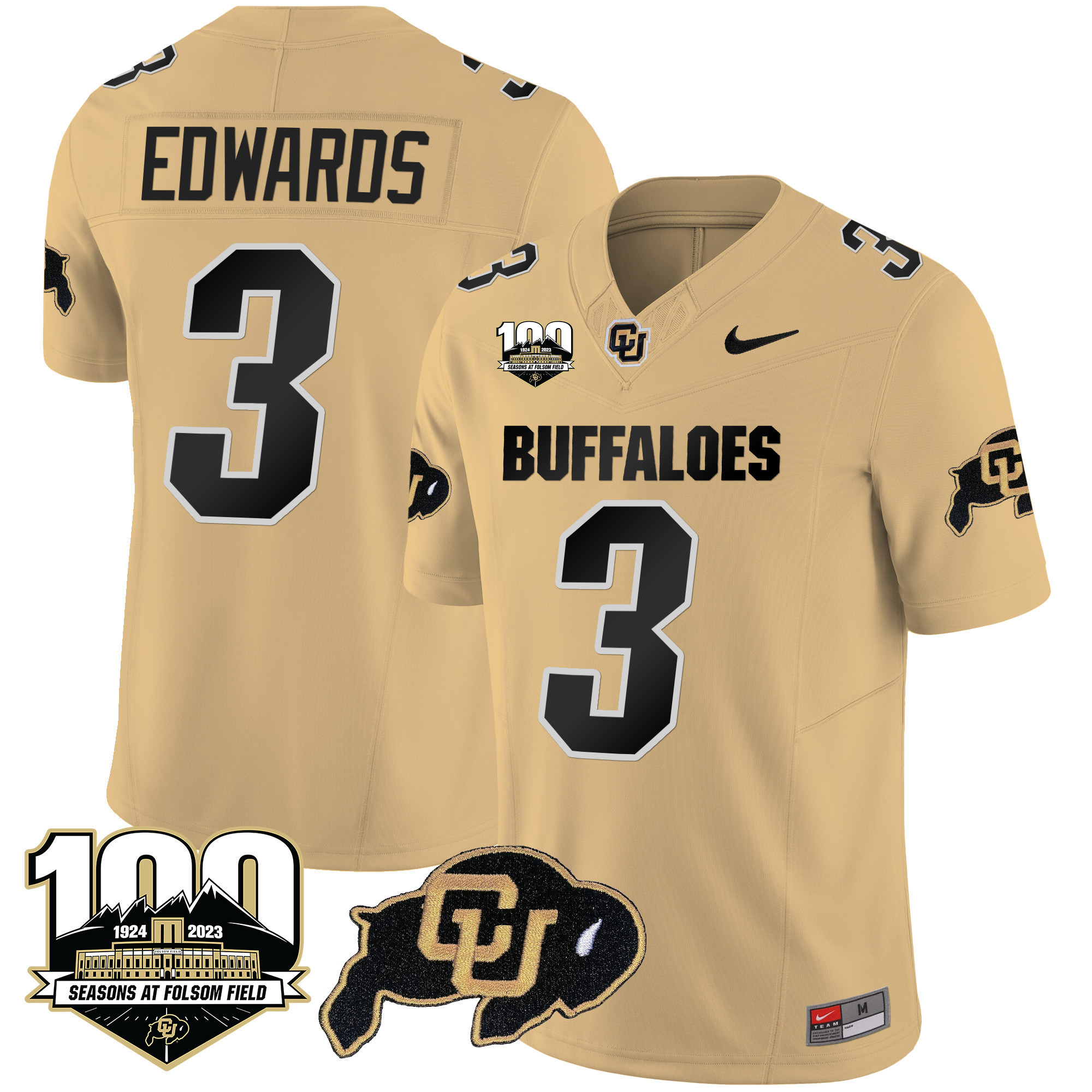 Men’s Colorado Buffaloes 100 Seasons Patch Vapor Limited Jersey – All Stitched