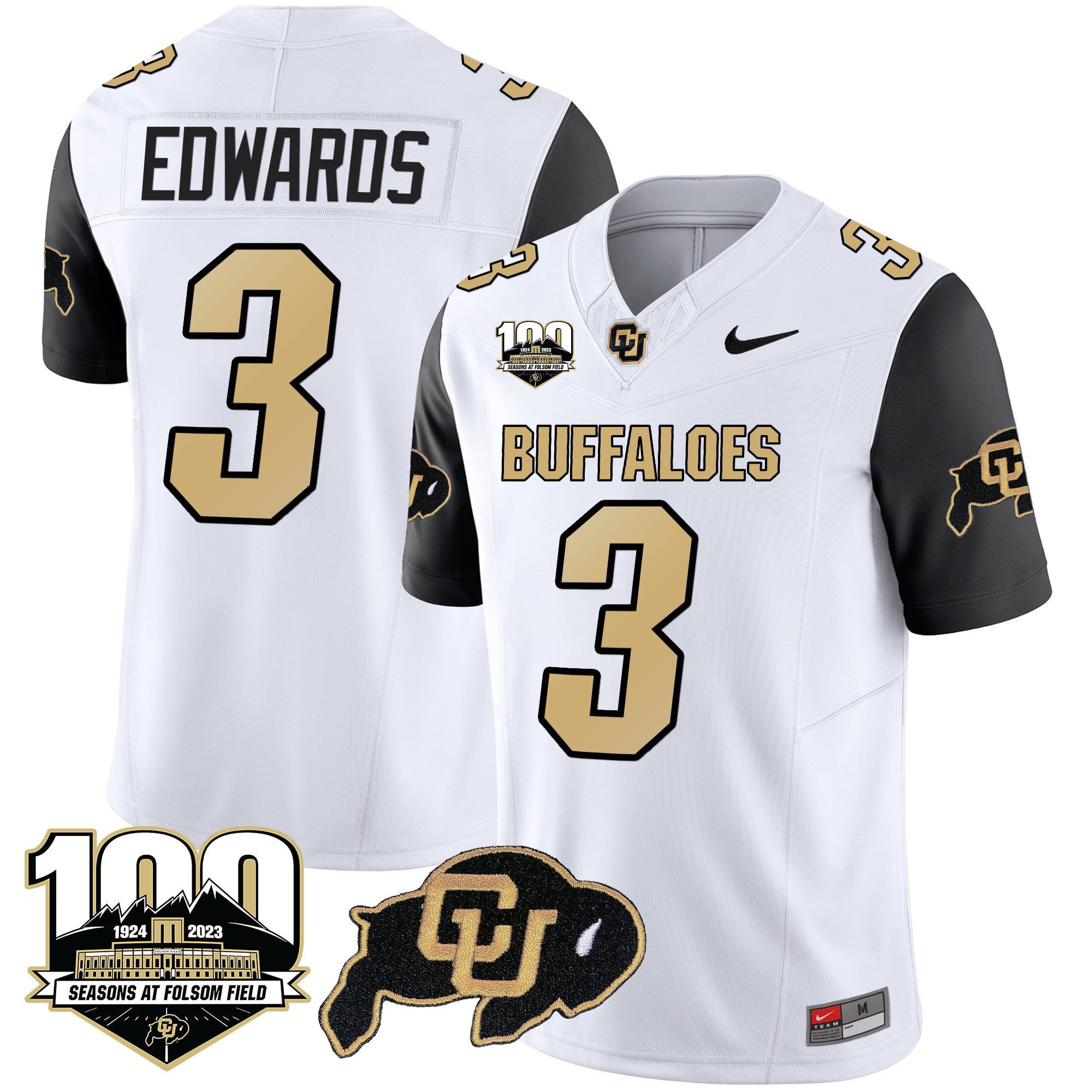 Men’s Colorado Buffaloes 100 Seasons Patch Vapor Limited Jersey – All Stitched