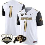 Men’s Colorado Buffaloes 100 Seasons Patch Vapor Limited Jersey – All Stitched