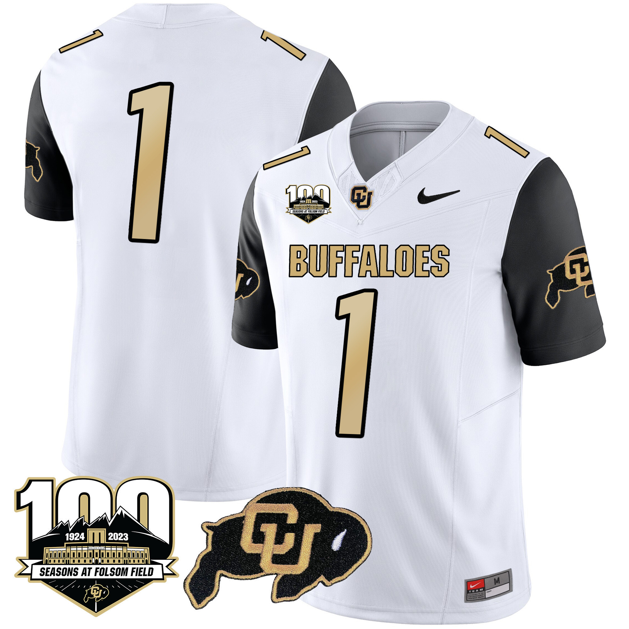 Men’s Colorado Buffaloes 100 Seasons Patch Vapor Limited Jersey – All Stitched