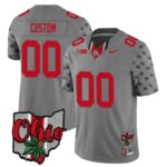 Ohio State Buckeyes 2023 Gray Alternate Custom Jersey V2 – Stitched