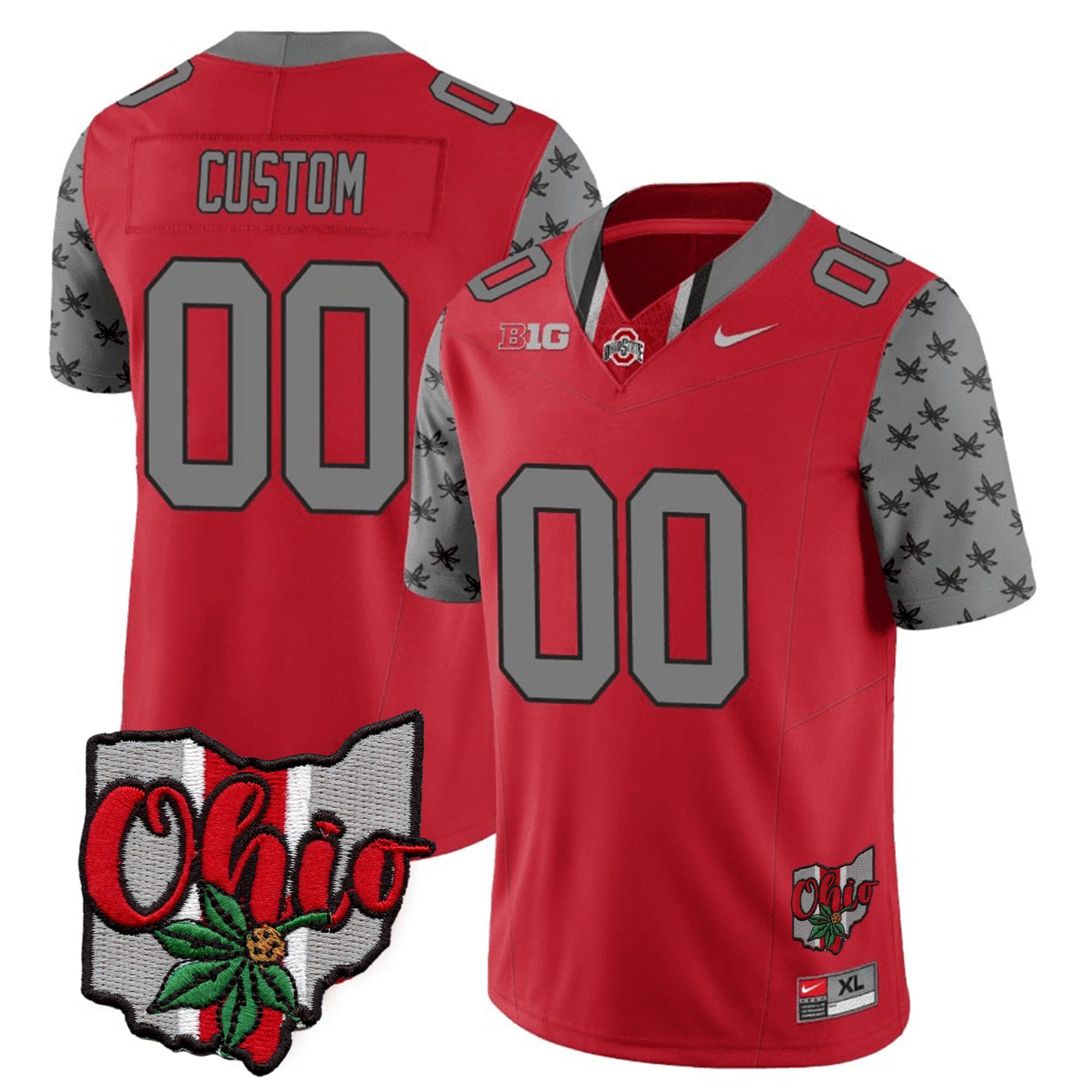 Ohio State Buckeyes 2023 Gray Alternate Custom Jersey V2 – Stitched