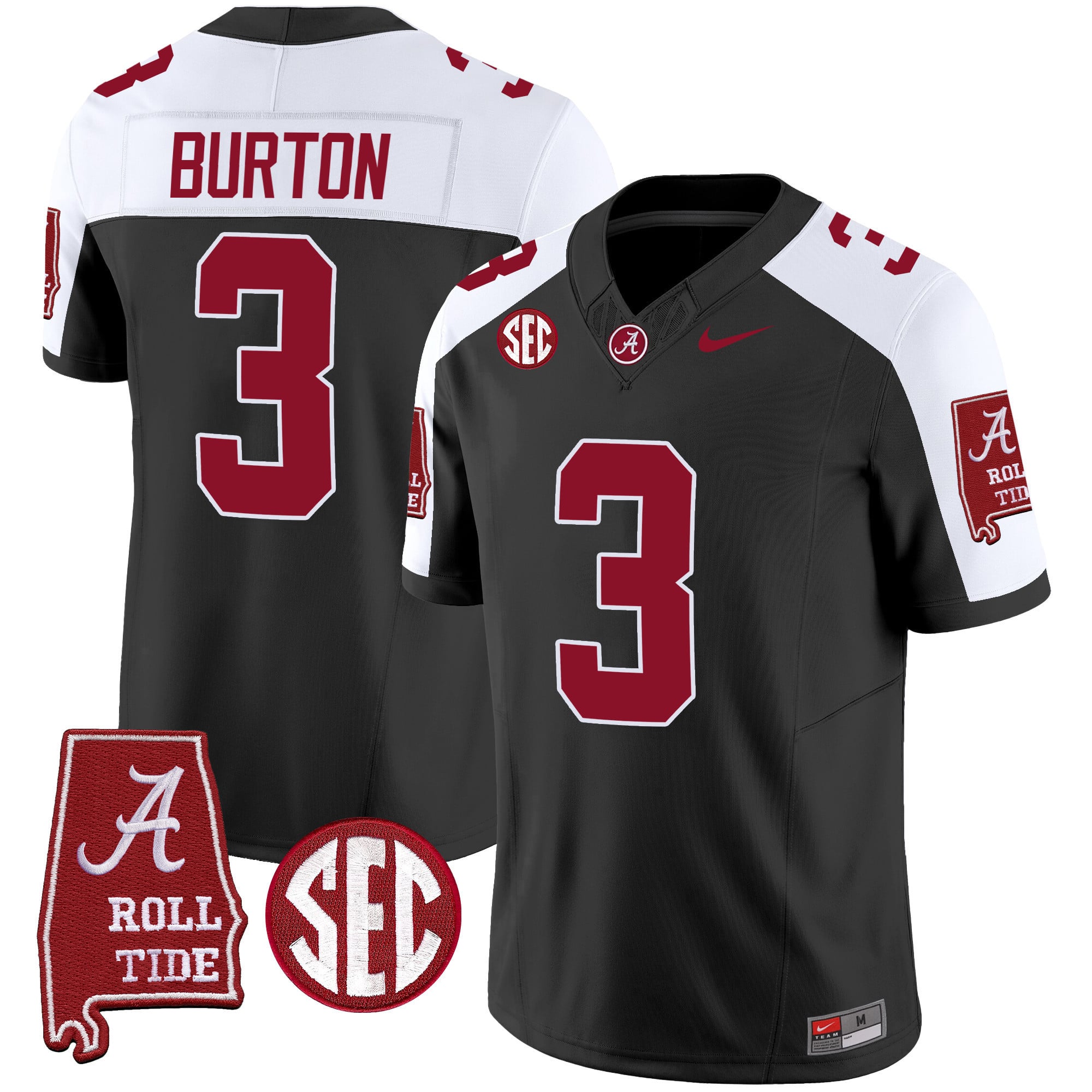 Men’s Alabama Crimson Tide Vapor Limited Jersey V3 – Alabama Map – All Stitched