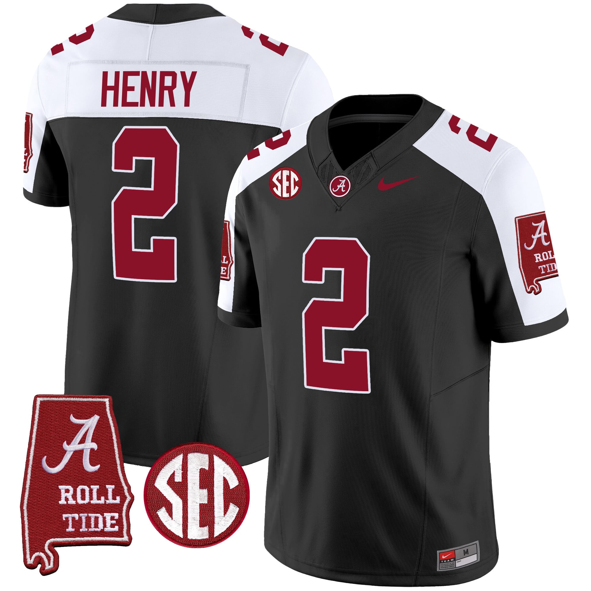 Men’s Alabama Crimson Tide Vapor Limited Jersey V3 – Alabama Map – All Stitched