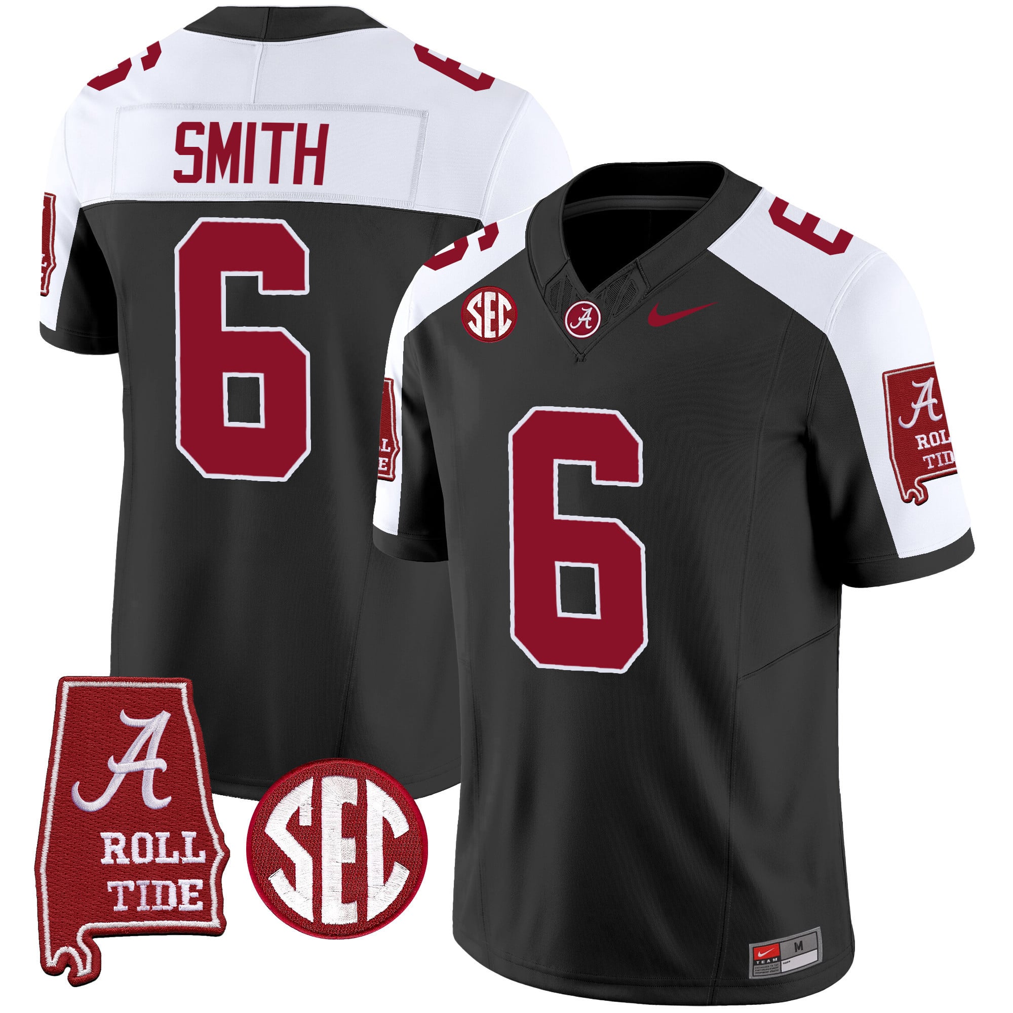 Men’s Alabama Crimson Tide Vapor Limited Jersey V3 – Alabama Map – All Stitched