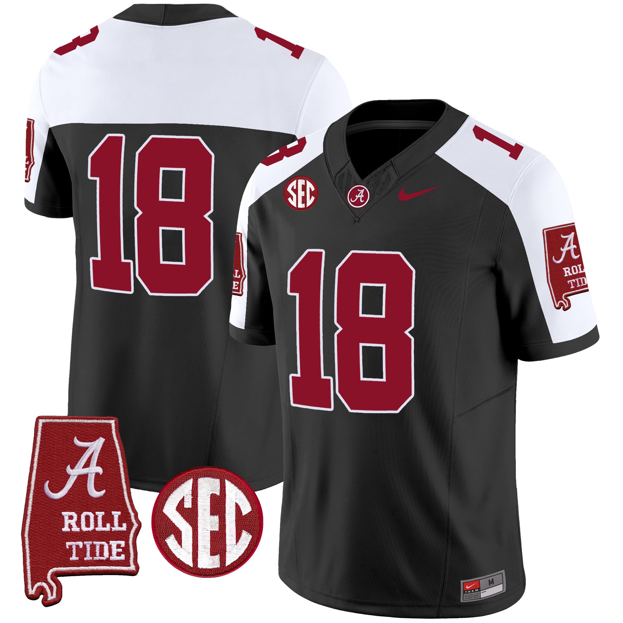 Men’s Alabama Crimson Tide Vapor Limited Jersey V3 – Alabama Map – All Stitched
