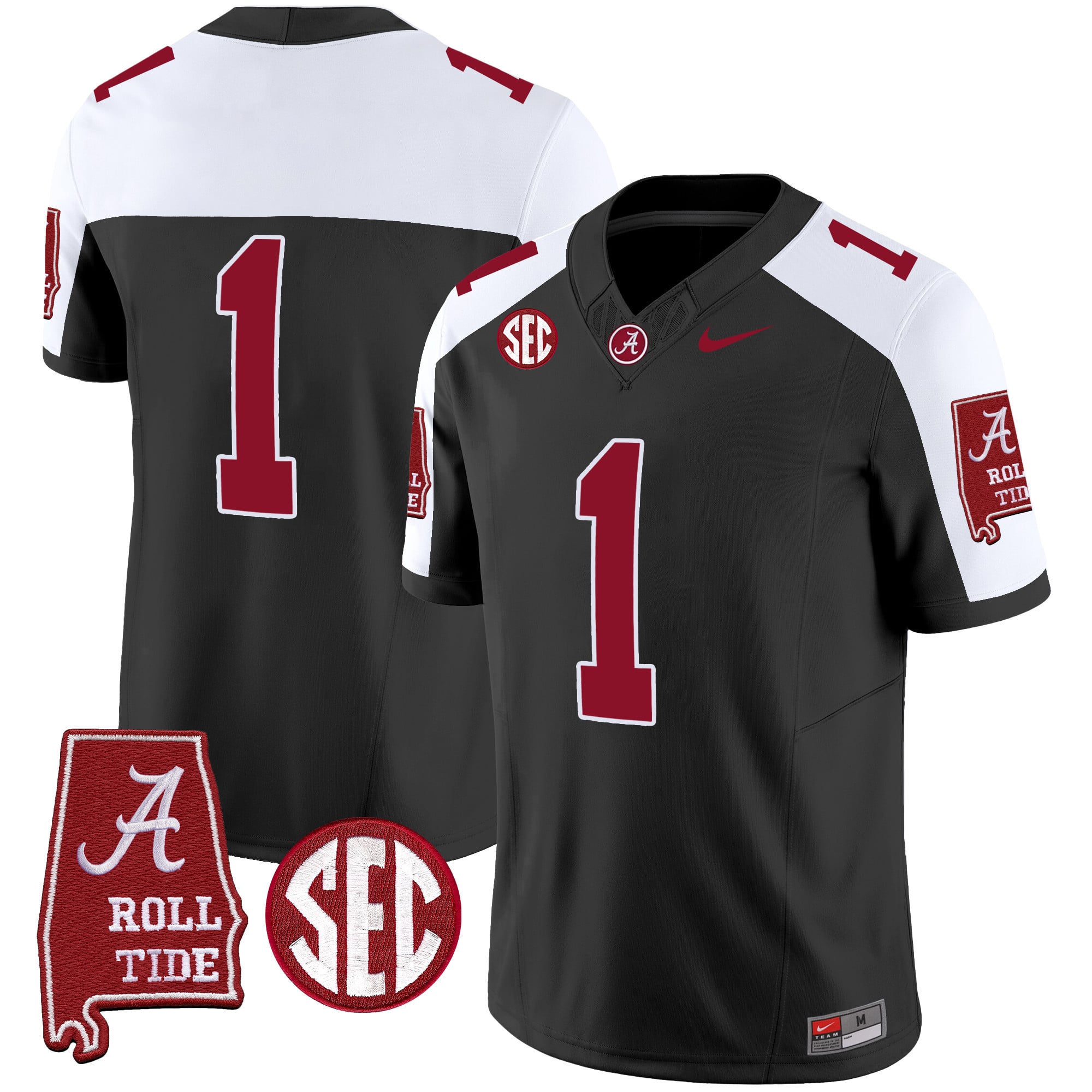 Men’s Alabama Crimson Tide Vapor Limited Jersey V3 – Alabama Map – All Stitched
