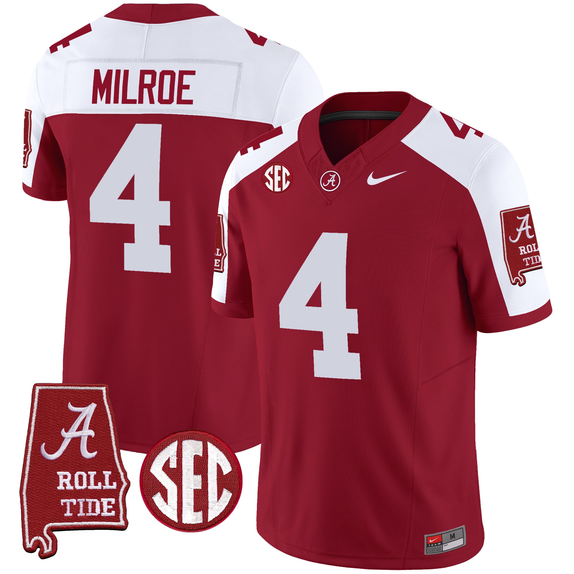 Men’s Alabama Crimson Tide Vapor Limited Jersey V3 – Alabama Map – All Stitched