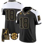 Men’s Alabama Crimson Tide Vapor Gold Jersey V3 – Alabama Map – All Stitched