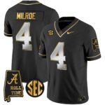 Men’s Alabama Crimson Tide Vapor Gold Jersey V3 – Alabama Map – All Stitched