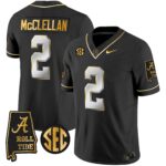 Men’s Alabama Crimson Tide Vapor Gold Jersey V3 – Alabama Map – All Stitched