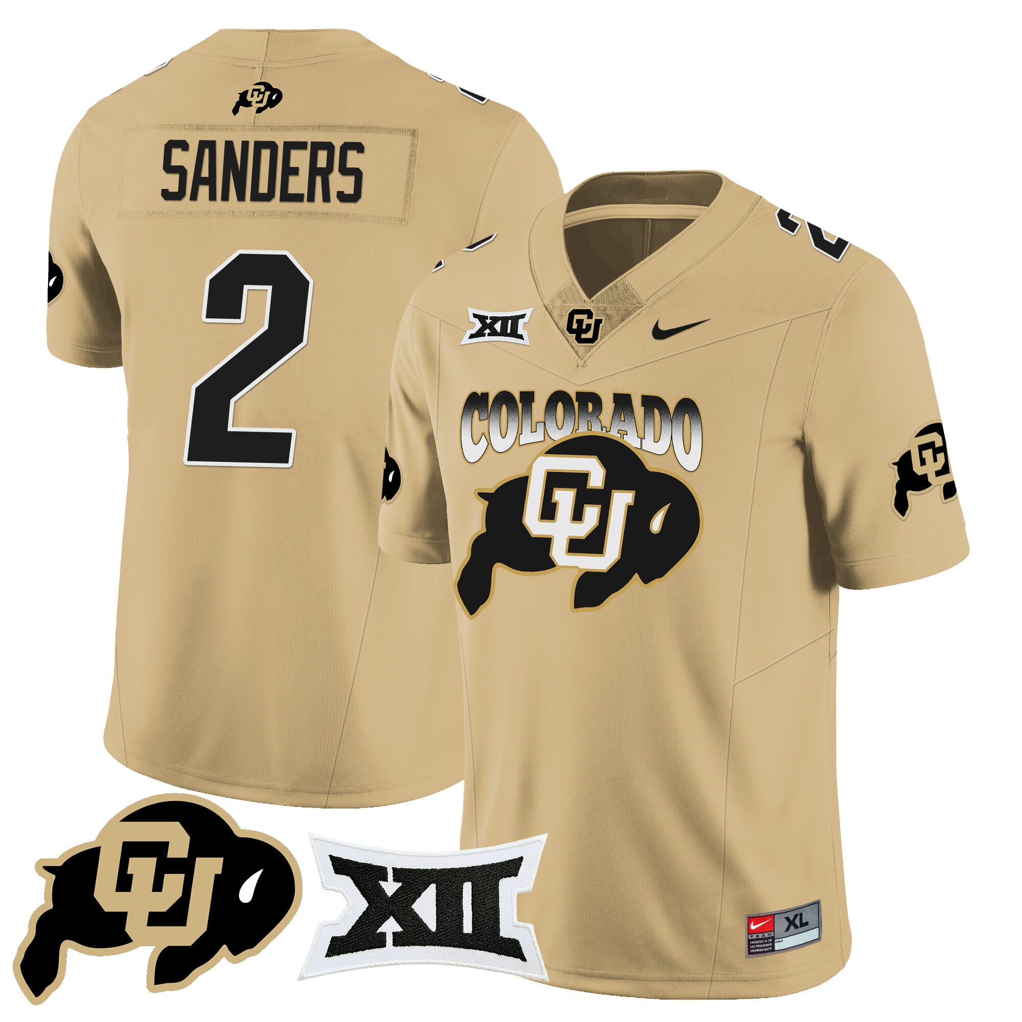 Men’s Colorado Buffaloes 2024 Vapor Limited Jersey N2 – All Stitched
