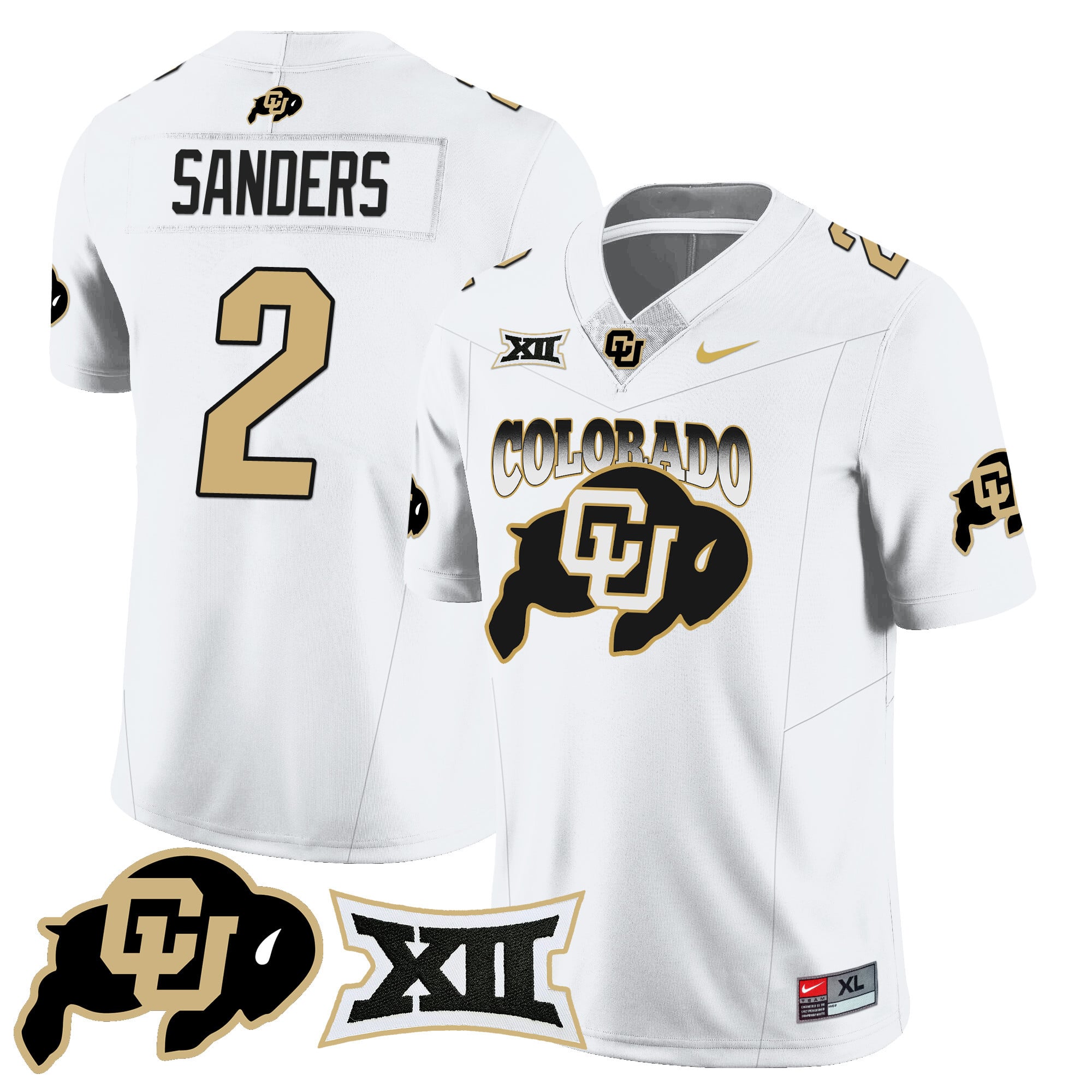 Men’s Colorado Buffaloes 2024 Vapor Limited Jersey N2 – All Stitched